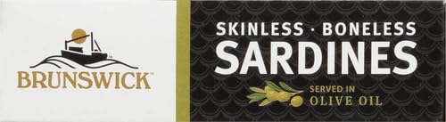 Miniatura 7 de Brunswick Wild Caught Sardinas sin piel y sin hueso, servidas en aceite de oliva, 4.4 onzas (paquete de 6)