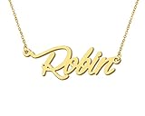 Aoloshow Robin Pendant Name Necklace Gold Mens Jewelry Gifts for Family