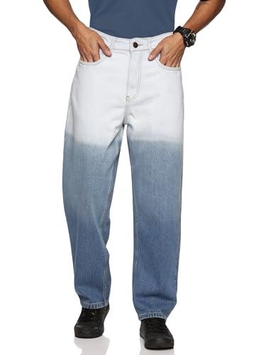 Image of THIRD QUADRANT Baggy Jeans for Men || Khaki Jeans || Jean Pant for man (in, Numeric, 30, Regular, Khakhi)
