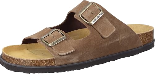 Dr. Brinkmann Bonillo Pantoletten Mule Homme en cuir noir confortable