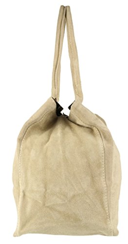 Girly HandBags Womens Expandable Italian Suede Leather Shoulder Bag3