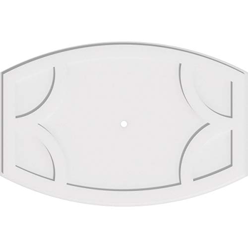 Image of Ekena Millwork CMP40X26KY-01000 Kailey Architectural Grade PVC Contemporary Urethane Ceiling Medallions 40 inchW x 26 5 /8 inchH x 1 inchID x 21 1 /2 inchC x 1 inchP
