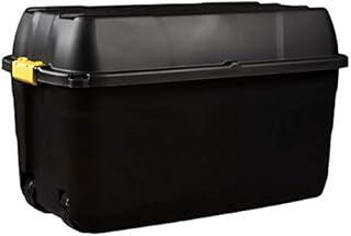UK Business Supplies UKB 175 Litre Strata Storage Box on Wheels, Clip Lock Handles