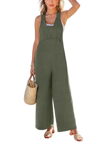 Mono de verano para mujer CUPSHE largo de tirantes y escote en V con bolsillos