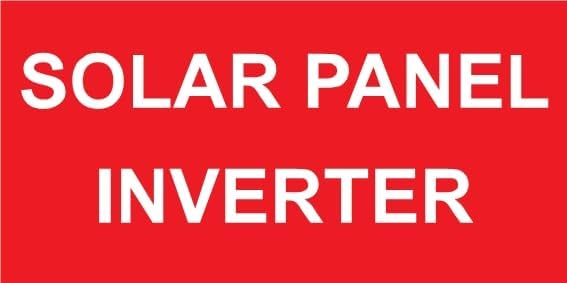 Pv Inverter Sign Solar Panel Inverter Sign 200mm x 100mm, diabond, 3mm thick, 5mm radius ...