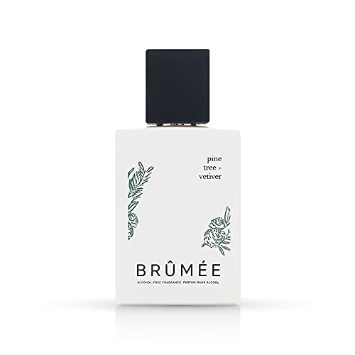 BRUMEE Pine + Vetiver - Alcohol-Free Fine Fragrance Spray | Natural Perfume for Body and Hair | Water-based, Vegan, Cruelty Free, Gluten Free, 1.7 oz.