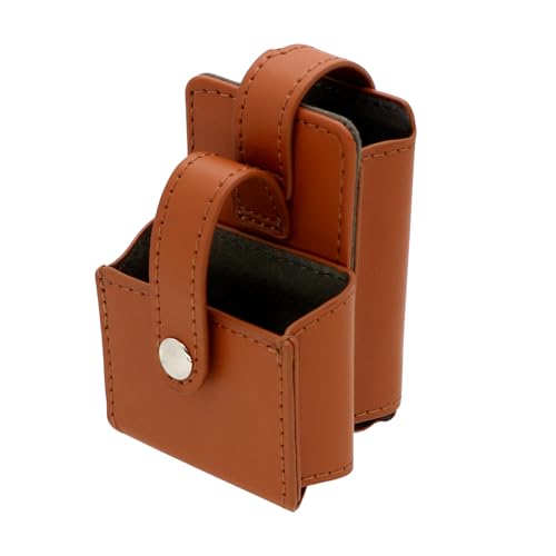 CYBERGARAGE・For Ploom X ケース ADVANCED カバー PUレザー タバコ収納 収納 電子たばこ 電子タバコ 保護ケース プルームエックス プルームX 充電対応 持ち運び便利(ブラウン)