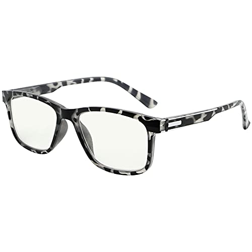 Eyekepper Progressive Multifocus Reading Glasses Blue Light Blocking for Men No Line Multifocal Readers Grey/Tortoise +1.00