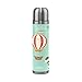 LDIYEU Pallone di Fuoco Termica Bottiglia d'Acqua Sportive Termos 500 ml Borraccia in Acciaio Inox Portatile Matraccio Sottovuoto Imballaggio in Pelle