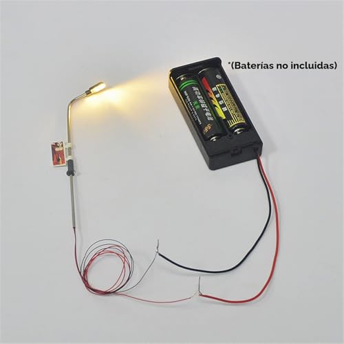 Miniatura 4 de Wangcl 8pcs Modelo Ferroviario Tren Lámpara Postes Led Luz De Calle Lámparas De Metal De Una Sola Cabeza Iluminada Luz De Calle Ho Oo Escala