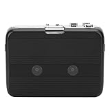 Cuifati -Kassettenspieler, Tragbarer Kassettenspieler mit Auto-Reverse-Funktion und UKW-Radio, für Kabellose Kopfhörer oder Lautsprecher (Black)