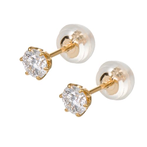 [���Z��] �_�C�������h �s�A�X �ꗱ 0.2ct 0.2�J���b�g���{�O���E�� K18�C�G���[�S�[���h���b�L 18�� �V���o�[ F�J���[ VS Excellent