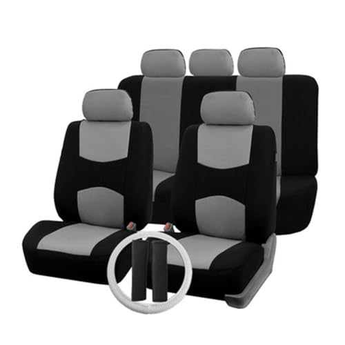 Housse de siège de voiture universelle : ensemble complet de 9 pièces pour berline