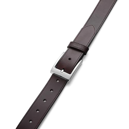 Image of MILORDE Men's Genuine Leather Dress Belt, Handmade, 100% Cow Leather, Fashion & Classic Designs for Work Business and Casual