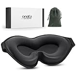onaEz Antifaz para Dormir para Mujeres y Hombres,Antifaz para dormir de 10 mm de profundidad en la cuenca del ojo,diseño de nariz en 3D, 100% Anti-Luz, Mascara Ojos para Dormir Súper Suave para Viajes