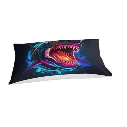 Parure de lit housse de couette requin impression 3D haute densité