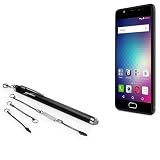 BoxWave Stylus Pen Compatible with BLU Life One X2 - EverTouch Capacitive Stylus, Fiber Tip Capacitive Stylus Pen - Jet Black
