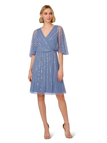 Adrianna Papell Women's Beaded Short Dress2