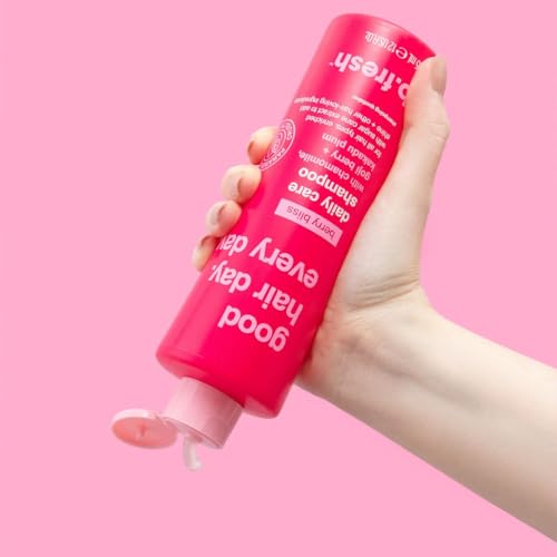 b.fresh Daily Care Shampoo | Good Hair Day. Everyday. - Daily Cleanser for All Hair Types, Enriched with Chamomile + Sugar Cane Extract for Shine, 12 Fl Oz