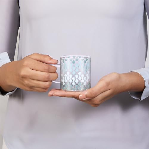 Borosil Vision Tea n Coffee Classic Mug Set of 6 Pcs 190 ml | Borosillicate Glass, Microwave Safe, Scratch Resistance, Lightweight | for Chai, Green Tea, Milk (Vista)