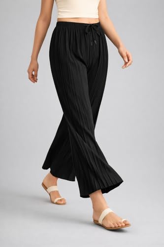 Image of Trendz Women's and Girls Cotton Blend Regular Fit Palazzo Pants | Set of 2