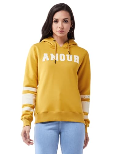 Image of Modeve Women Printed Hooded Sweatshirt for Winter