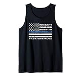 Back the Blue Thin Blue Line American Flag Police Support Tank Top