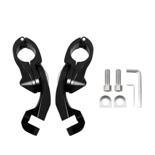Repose-pieds moto 1,25" pour Harley Touring, Sportster et Softail Noir Mat