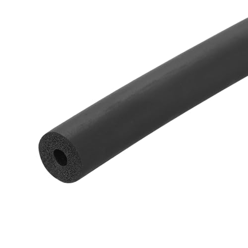 QUARKZMAN Tubo de espuma aislante para tuberías de 1/5' DI, cubierta EPDM de 5/8' DE, rollo de 4,9 pies de largo - Aislamiento contra congelación y calor para soportes de guitarra/unidades