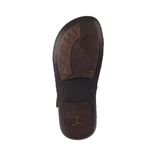 Image of Mochi Men Faux Leather Flat Sandal