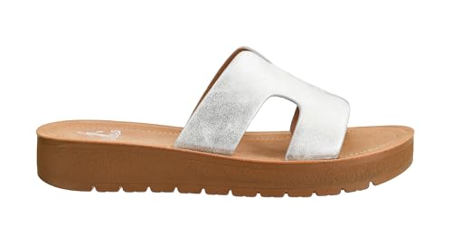 Corkys Footwear Hold Please 1-Inch Platform Sandals with Cushioned Foot-bed and Stylish 'H' Strap On Upper– Ultimate Comfort Meets Chic Design - Perfect For Everyday Wear2