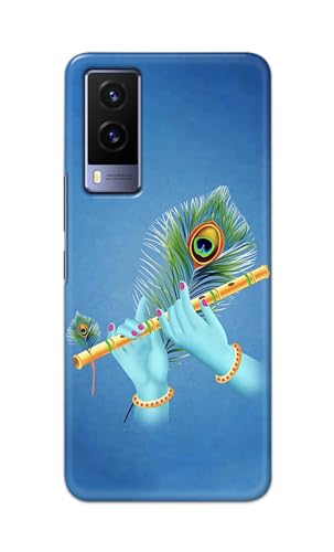 Image of PRINTFIDAA Printed Hard Back Cover Case for Vivo V21e 5G Back Cover (Flute in Krishna Hands) -112