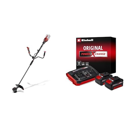 Desbrozadora con batería GP-BC 36/430 Li BL-Solo Einhell Professional Power X-Change 36 V, Brushless, Ancho Corte 43 cm + Einhell Original Starter Kit 2 x 4 Ah Battery and Twincharger 18 V
