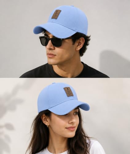 Image of Cap for Men Women Topi Unisex Head Branded Boy's Girl's Caps Adjustable Strap Summer Sports Cricket Gym Dance Cotton Free Size