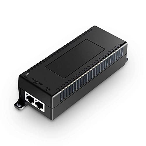 YuLinca Inyector 2 Puertos Gigabit PoE+, 802.3af 15,4 W, 10/100/1000 Mbps, Plug & Play, Montaje en Escritorio/Pared, Alcance...