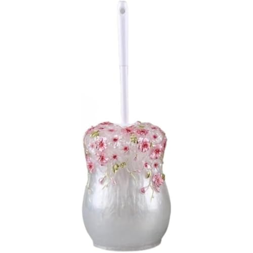 Wyazzivトイレブラシセット 箱付き 樹脂製ブラシとホルダー バスルームトイレ用 プードルベース設計 ホルダー取り外し可能 トイレ掃除に適 衛生的に収納 バスルーム整理に便利 耐久性良好 (6)