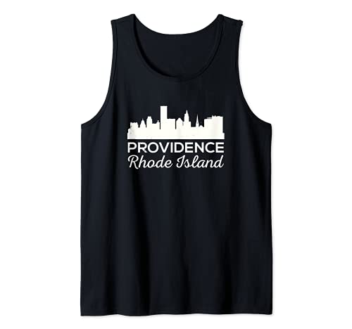 Providence Rhode Island Retro Skyline Vintage City Design Ri Tank Top, Black