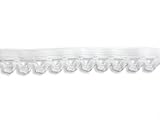 Länge: 1 Meter Fashion-Sonderposten (ab 1,35€/M) Wäschegummi Borte elastisch Gummiband Gummi Spitze 16mm in Weiss, 1 M