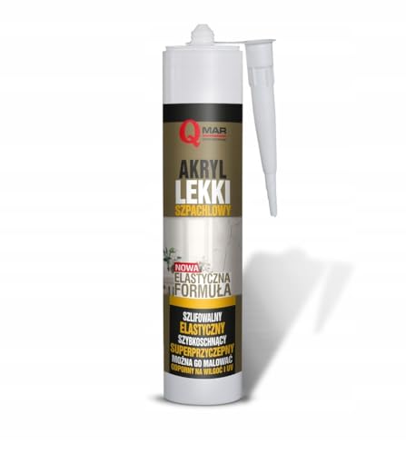 QMAR Leichtspachtel Acryl 300 ml – Weißer, schnell trocknender Maler-Dichtstoff zur Reparatur von Rissen und Beschädigungen, elastische Spachtelmasse, überstreich- und schleifbar