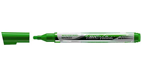 Velleda LIQUID INK Pocket - Lote de 3 rotuladores de pizarra blanca borrable (punta redonda, mediana), color verde