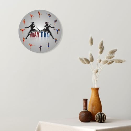 Horloge murale boxe thaï 30 cm : la solution moderne à piles pour ne plus arriver en retard
