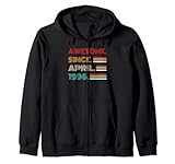 Photo Gallery awesome since april 1996 vintage birthday 1996 men women felpa con cappuccio Photo Gallery awesome since april 1996 vintage birthday 1996 men women felpa con cappuccio