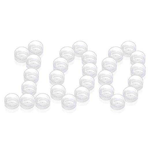 PUDSIRN - Juego de Rondas vacías para muestras de cosméticos con Tapa de plástico para cremas, Esmalte de uñas, bálsamo Labial, Brillo de Labios, Maquillaje, 3 g-100 Unidades, 3g