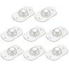 uxcell Self Adhesive Caster Wheels, Mini Swivel Paste Universal Pulley for Bin Bottom, Trash Can, Electronic (Pack of 8 -Clear)