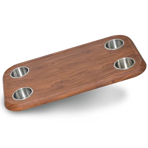Cinnamon Luxury Pontoon Boat Tabletop - Mount Any Table Post Bracket to the Underside of the Top - No-Wobble Pontoon Table Flush Mount Design - Universal Mounting Plate Included In 6 Colors