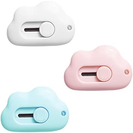 ZMShenMa 3 Pcs Mini Box Cutters Portable Handed Mini Cutters Multifunction Letter Openers for Cutting Card Paper Parcel Wrapping Box and More(3 Colors)