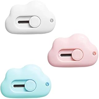 ZMShenMa 3 Pcs Mini Box Cutters Portable Handed Mini Cutters Multifunction Letter Openers for Cutting Card Paper Parcel Wrapping Box and More(3 Colors)