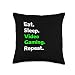 Eat Sleep video-gaming Repeat funny hobby Throw Pillow