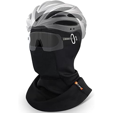 CHIMONA Winter Balaclava Motorcycle Bicycle Balaclava Warm Breathable Face Hood Ski Mask Tube Scarf Hood Men Women Winter Hat Under Helmet Storm Mask for Outdoor Activities in Winter, black, One Size Cover