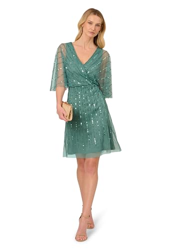 Image of Adrianna Papell Women's Beaded Short Dress